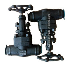 Geschmiedeter Kohlenstoffstahl A105 Butt Welding End Globe Valve